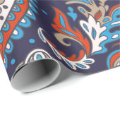 Indian floral paisley medallion pattern. Ethnic Ma Cadeaupapier (Rol Hoek)