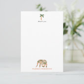 Indian Floral Paisley Ornate Elephants Bedankkaart (Staand voorkant)