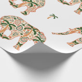 Indian Floral Paisley Ornate Elephants Cadeaupapier (Hoek)