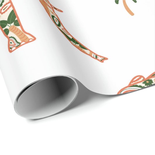 Indian Floral Paisley Ornate Elephants Cadeaupapier (Rol Hoek)