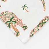 Indian Floral Paisley Ornate Elephants Fleece Deken (Hoek)