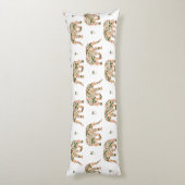 Indian Floral Paisley Ornate Elephants Lichaamskussen (Achterkant (Verticaal))