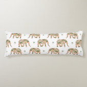 Indian Floral Paisley Ornate Elephants Lichaamskussen (Voorkant)