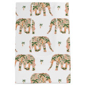 Indian Floral Paisley Ornate Elephants Medium Cadeauzakje (Achterkant)