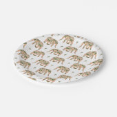 Indian Floral Paisley Ornate Elephants Papieren Bordje (Gekanteld)