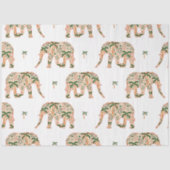 Indian Floral Paisley Ornate Elephants Tissuepapier (Voorkant)