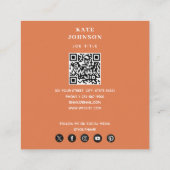 Indian Floral Paisley Ornate Elephants Vierkante Visitekaartje (Achterkant)