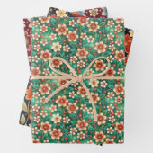 Indian Floral Pattern Inpakpapier Vel (In situ)