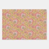 indian floral Wrapping Paper Flat Sheet Set of 3 (Voorkant 2)