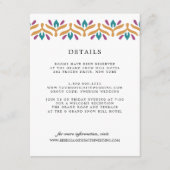 Indian Folk Art Mosterd BRUILOFT Gastgegevens Informatiekaartje (Voorkant)