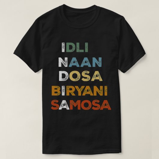 Indian Food Desi Humor Funny T-shirt (Design voorkant)