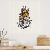 Indian Fox Poster (Keuken)
