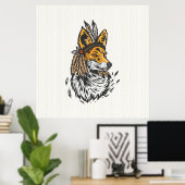 Indian Fox Poster (Thuiskantoor)