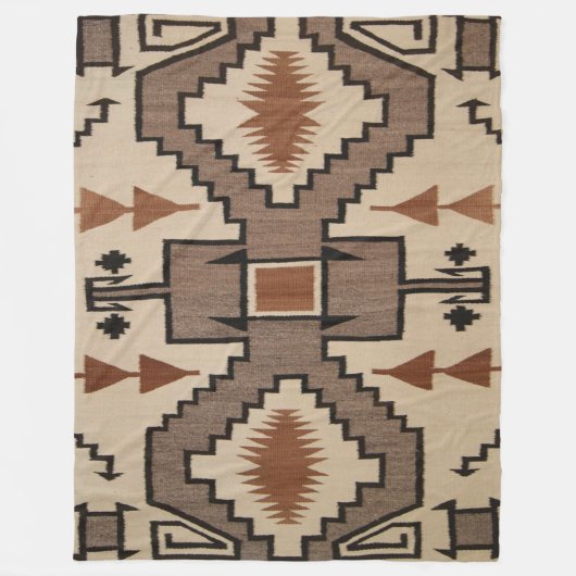 INDIAN (gesimuleerde) ventilatordoekjes Fleece Deken (Voorkant)