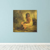 Indian Girl, 1793 (oil on canvas mounted on panel) (Insitu (Houten vloer))