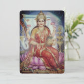 Indian Goddess Lakshmi - Wenskaart Aankondiging (Staand voorkant)