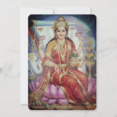 Indian Goddess Lakshmi - Wenskaart Aankondiging (Voorkant)
