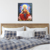 Indian Goddess Ma Lakshmi - Wrapped Canvas (Insitu (Slaapkamer))