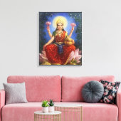 Indian Goddess Ma Lakshmi - Wrapped Canvas (Insitu (Woonkamer))