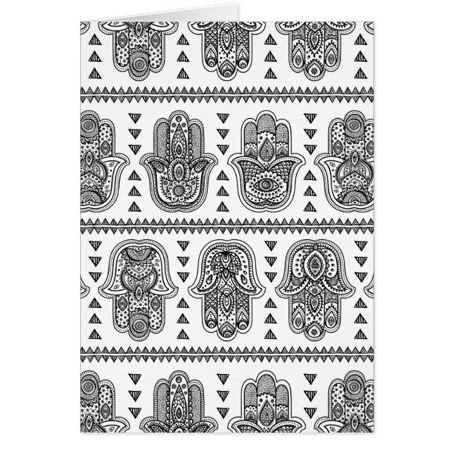 Indian Hand Drawn Hamsa Doodle (Voorkant)