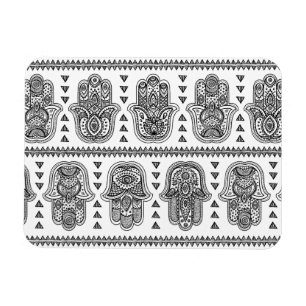 Indian Hand Drawn Hamsa Doodle Magneet