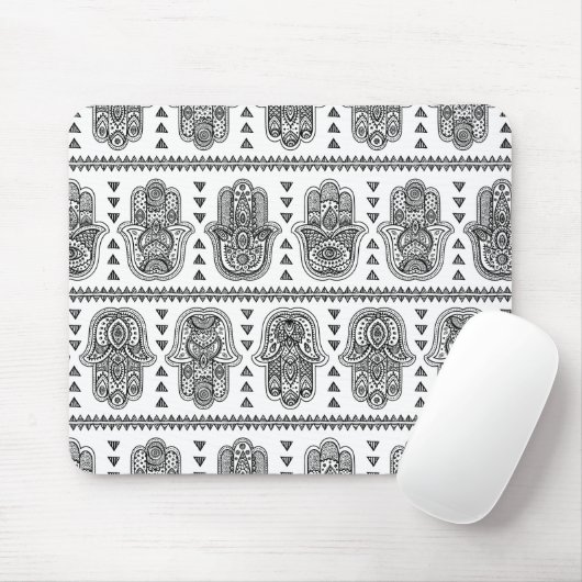 Indian Hand Drawn Hamsa Doodle Muismat (Met muis)