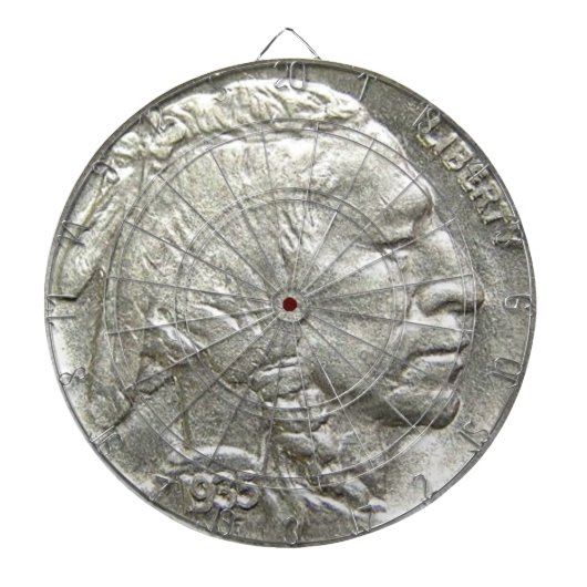 INDIAN HEAD NICKEL DARTBORD (Voorkant)