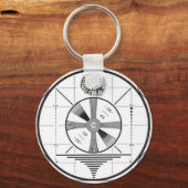 Indian Head Television Test Pattern Sleutelhanger (Voorkant)