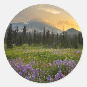 Indian Henry's jachtterrein bij zonsopgang Ronde Sticker