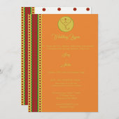 Indian Hindu Ganesh Wedding Invite Garba Mehndi Kaart (Voorkant / Achterkant)