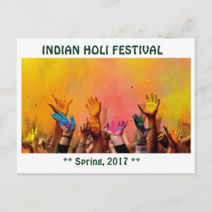 INDIAN HOLI FESTIVAL BRIEFKAART