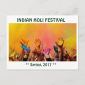 INDIAN HOLI FESTIVAL BRIEFKAART (Voorkant)