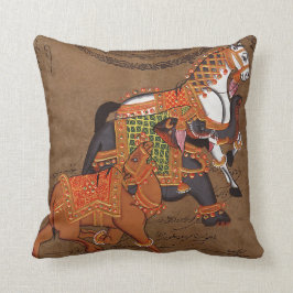 INDIAN HORSE ELEPHANT EN CAMEL-draagtang Kussen