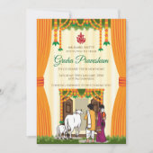 Indian Housewarming nodigt Digital Gruhapravesam u Kaart (Voorkant)