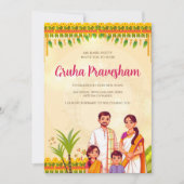 Indian Housewarming uitnodiging Gruhapravesam (Voorkant)