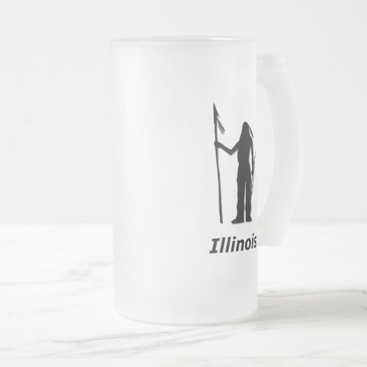 Indian Illinois Matglas Bierpul (Voorkant rechts)