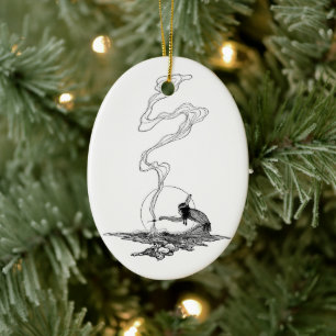 Indian in zijn eenzaamheid door NC Wyeth Vintage W Keramisch Ornament