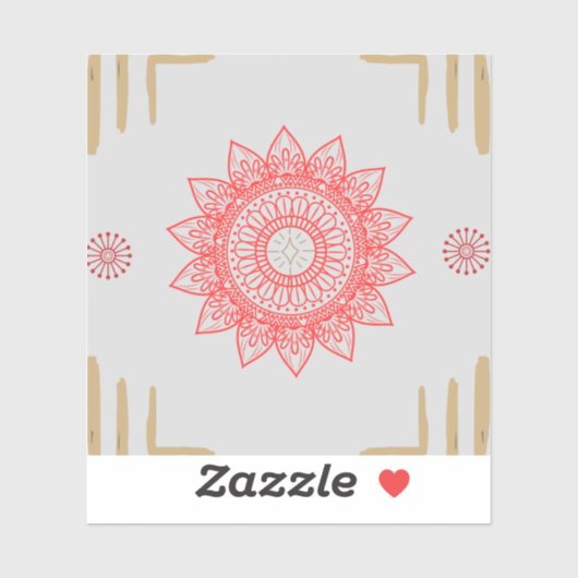 Indian-inspired design with mandalas sticker (Vel)