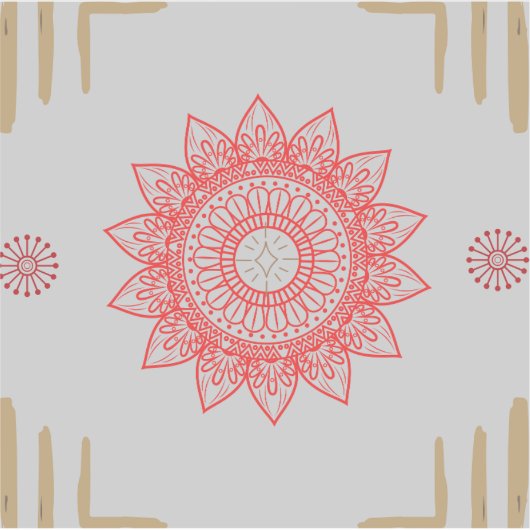 Indian-inspired design with mandalas sticker (Voorkant)
