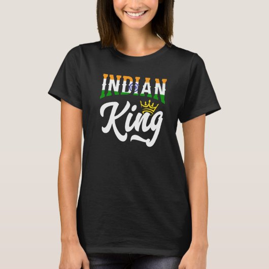 Indian King India Indian India Flag Premium T-shirt (Voorkant)