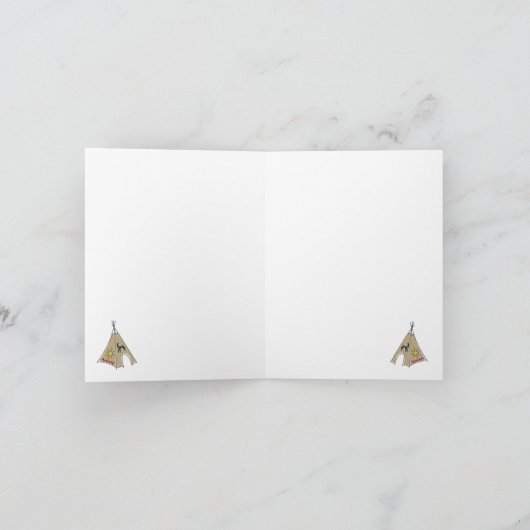 Indian Lady Note Card Kaart (Binnen)