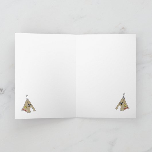 Indian Lady Note Card Kaart (Binnen)