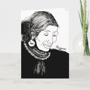 Indian Lady Note Card Kaart