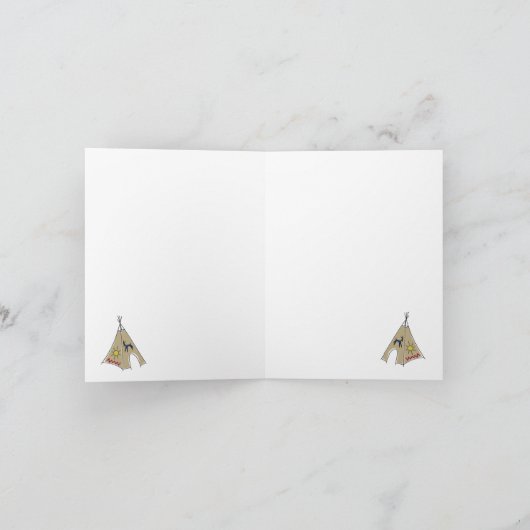 Indian Lady Note Card Kaart (Binnen)