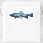 Indian Lake New York Fish Rechthoekige Sticker (Tas)