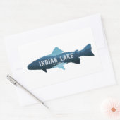 Indian Lake New York Fish Rechthoekige Sticker (Envelop)