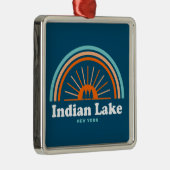 Indian Lake New York Regenboog Metalen Ornament (Rechts)