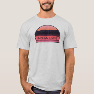 Indian Lake New York Rode Zonsopgang T-shirt