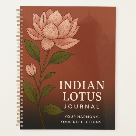 Indian Lotus Journal: Nature-Inspired Notebook for Planner (Voorkant)