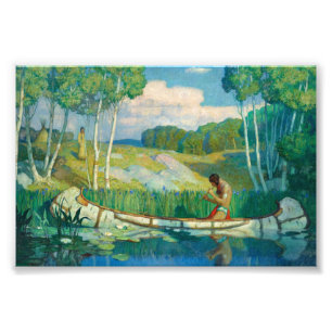 Indian Love Call van Newell Convers Wyeth Foto Afdruk